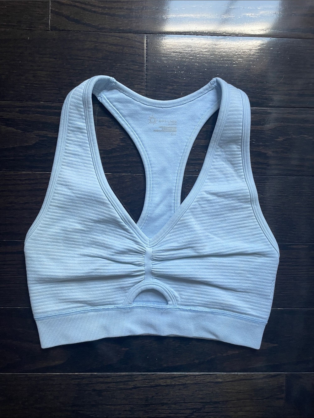 aerie Offline Light Blue Ribbed Racerback Bralette